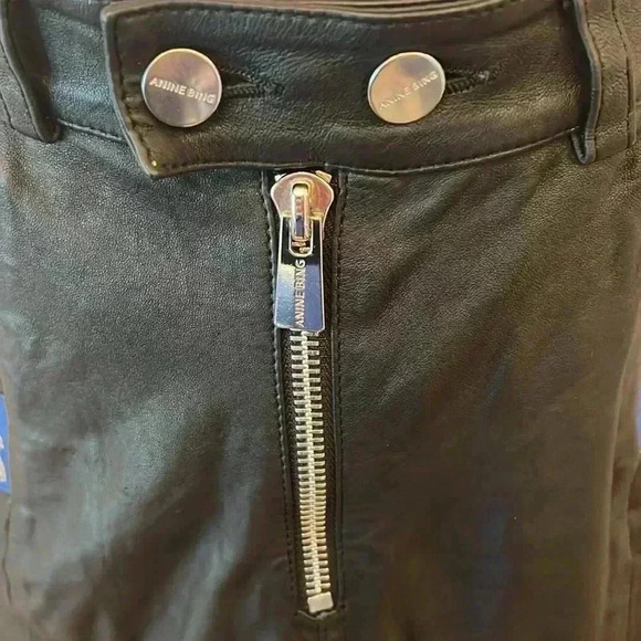 Anine Bing Leather Pants-Sz S - Picture 3 of 10